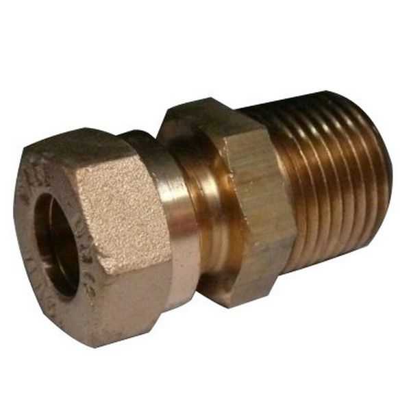 AG, AG Gas 12mm cuivre vers 1/2" BSP mâle conique