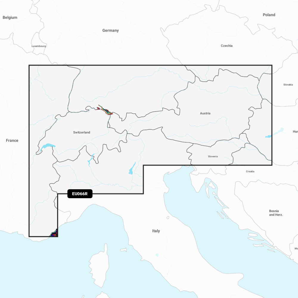 Garmin, Carte Garmin Navionics Vision+ : EU066R - Lacs et rivières des Alpes