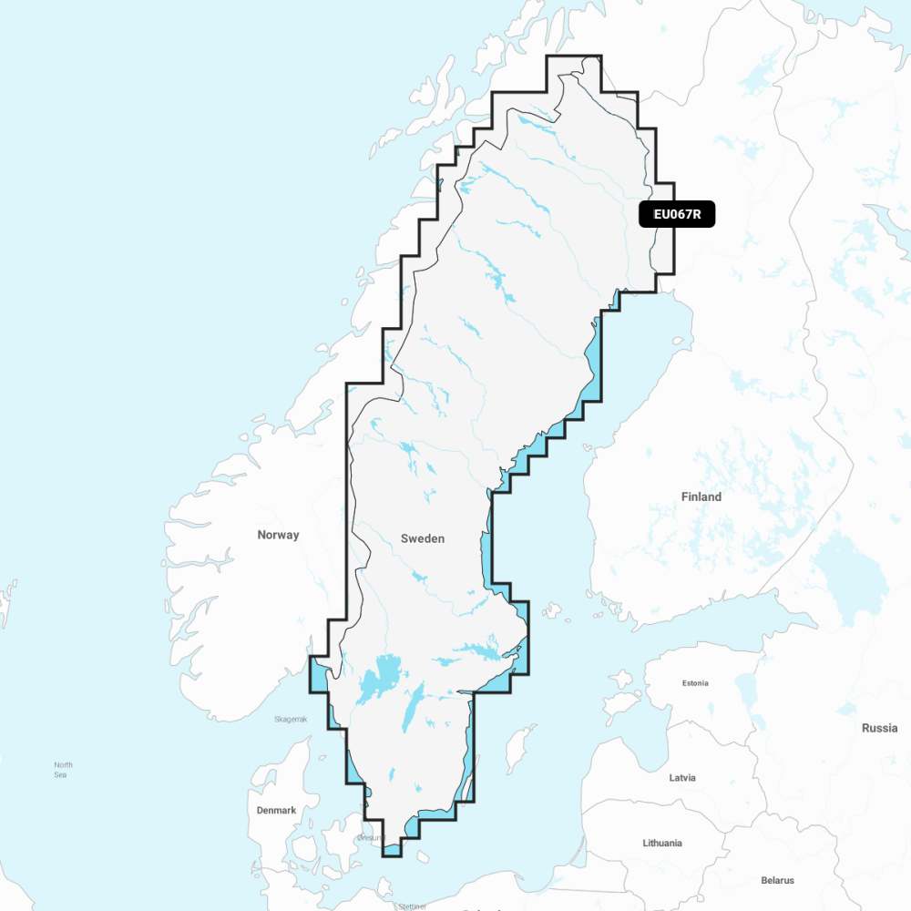 Garmin, Carte Garmin Navionics Vision+ : EU067R - Lacs et rivières de Suède