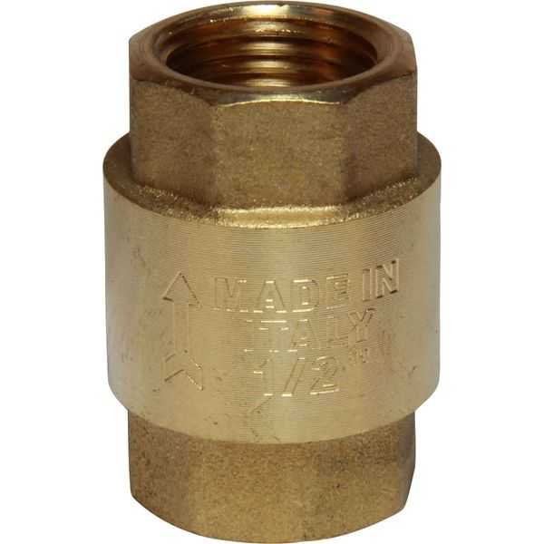 Maestrini, Clapet anti-retour à ressort en ligne en laiton Maestrini (1/2" BSP femelle)