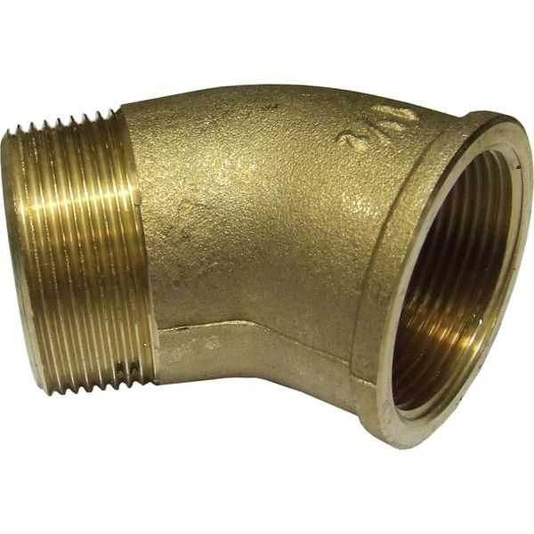 Maestrini, Coude 45 degrés compact Maestrini en laiton (1-1/2" BSP mâle/femelle)