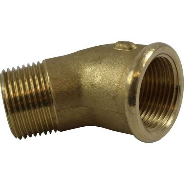 Maestrini, Coude compact 45 degrés en laiton Maestrini (3/4" BSP mâle/femelle)