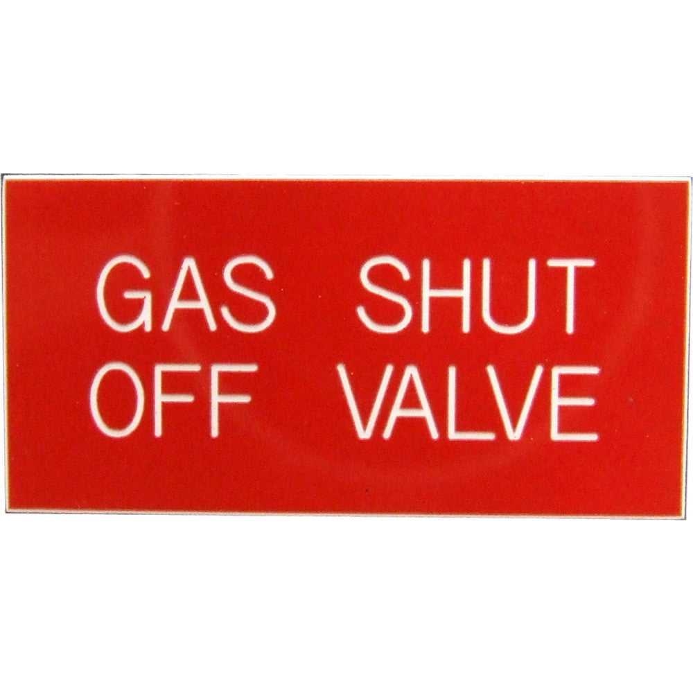 4Dek, Etiquette pour vanne d'arrêt de gaz (50mm x 25mm) 728309