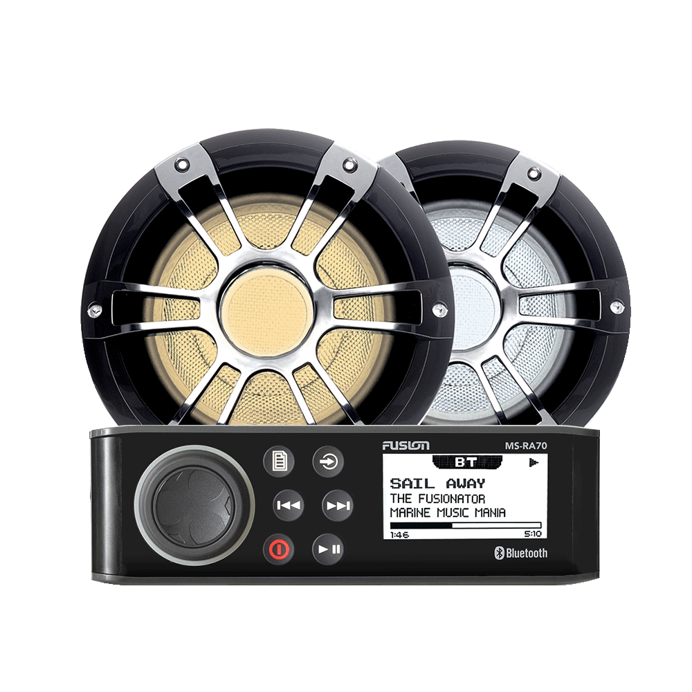 Fusion, Fusion MS-RA70 Marine Stereo & haut-parleurs LED 6.5" Signature CRGBW 230W