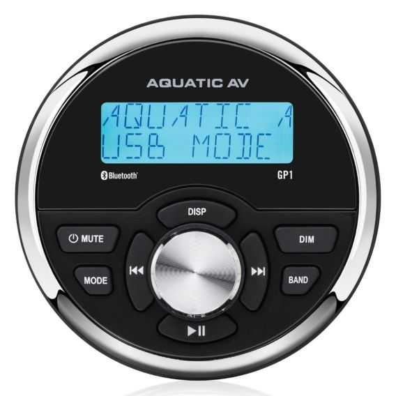 Aquatic AV, GP1 Jauge size marine bluetooth stereo