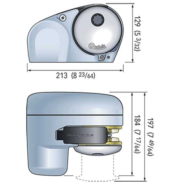 Rapide, GP2 1200 250W 12V 8mm Guindeau avec tambour