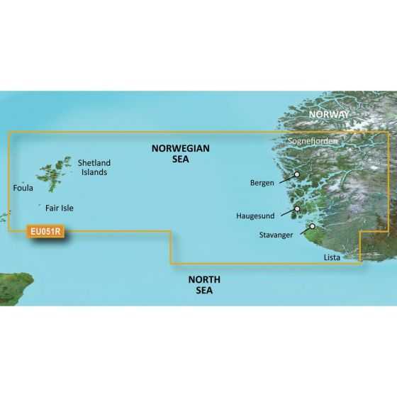 Garmin, Garmin BlueChart G3 Regular Area - HXEU051R Lista-Sognefjorden