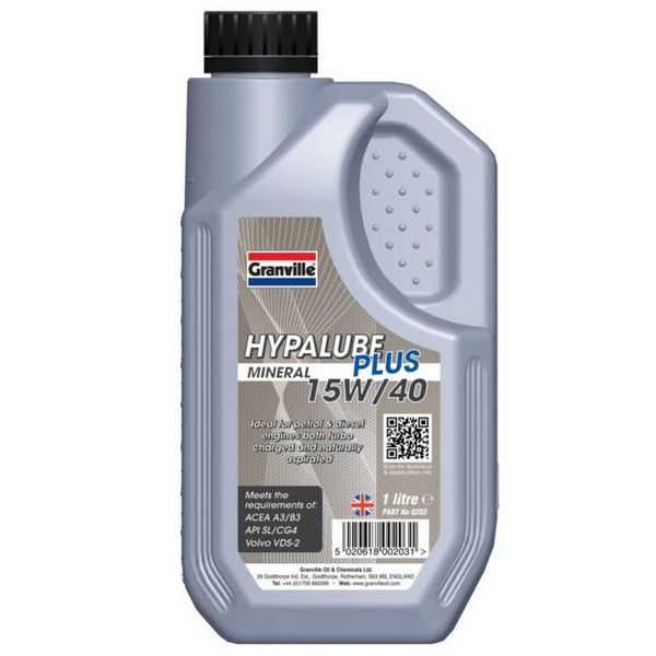 Granville, Granville Hypalube Plus 15W-40 Oil 1 Litre - 0203 15W40 1 LITRE