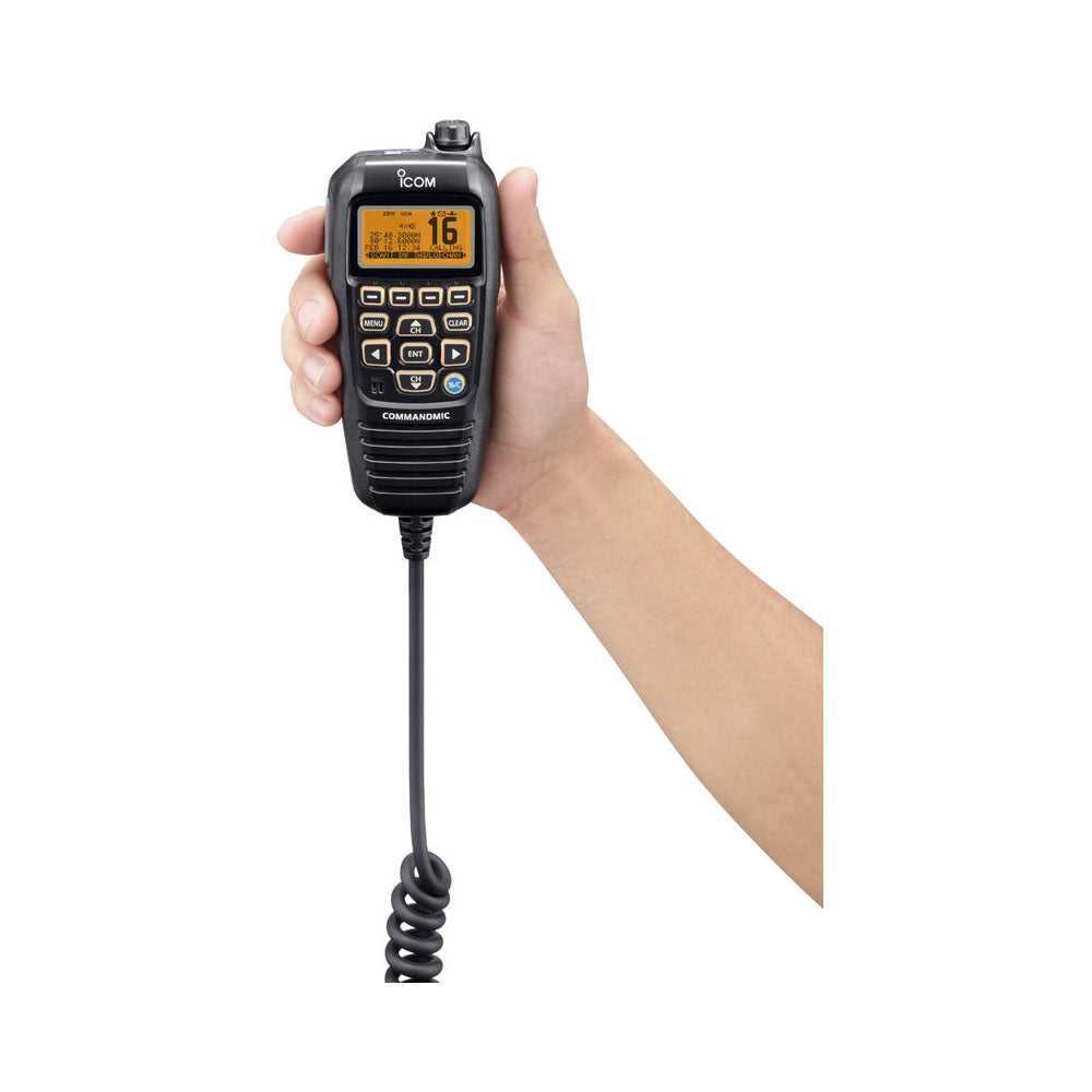 Icom, Icom HM195B Command Mic Noir - LCD Orange pour M506/GE et M400BB