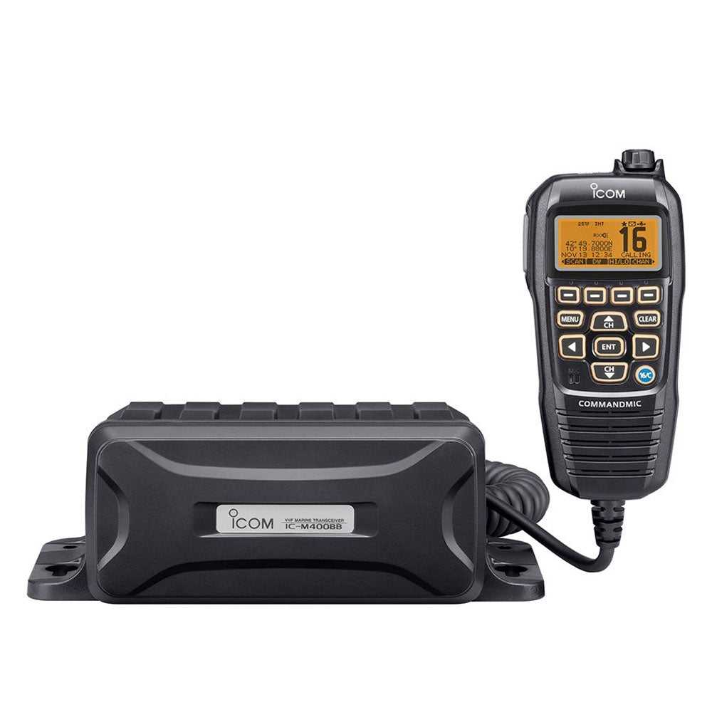 Icom, Icom M400BBE Black Box VHF/DSC avec microphone de commande HM195G et antenne GPS