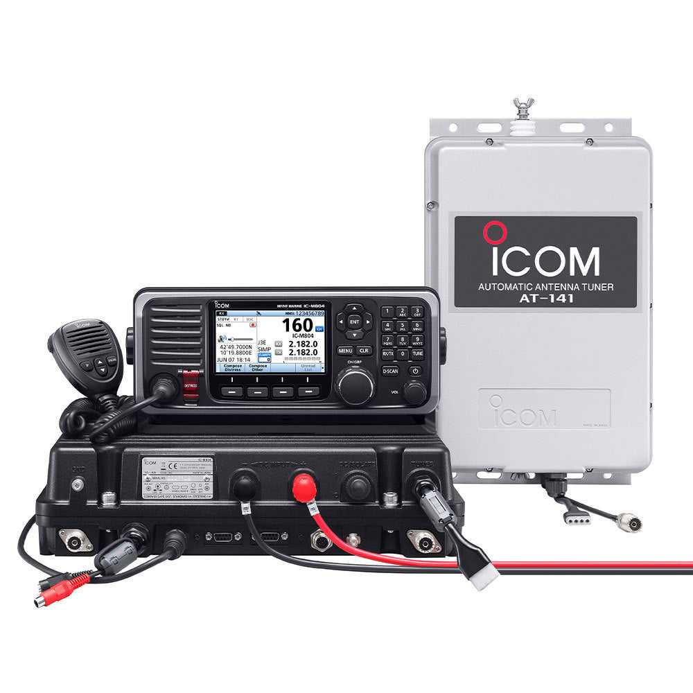 Icom, Icom M804 MF/HF SSB Transceiver & AT141 Antenna Tuner Unit - 12V