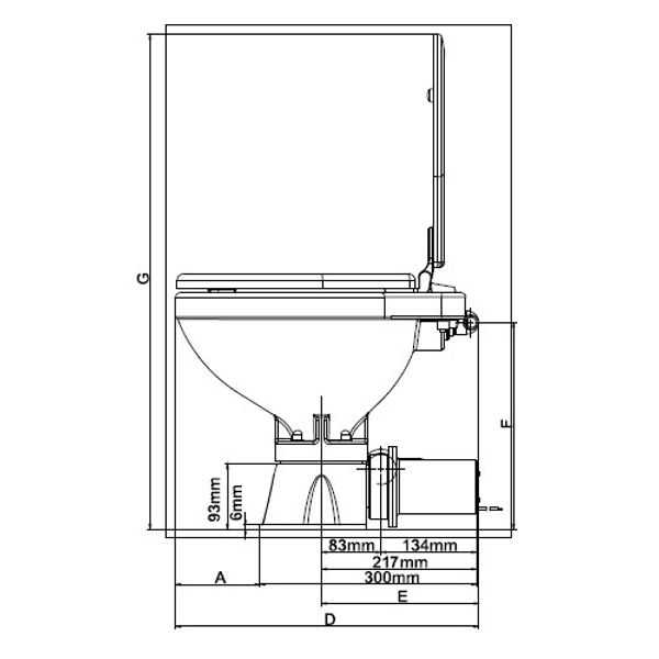 Johnson, Johnson Aqua-T Compact Toilet 12V Sea Water Flush