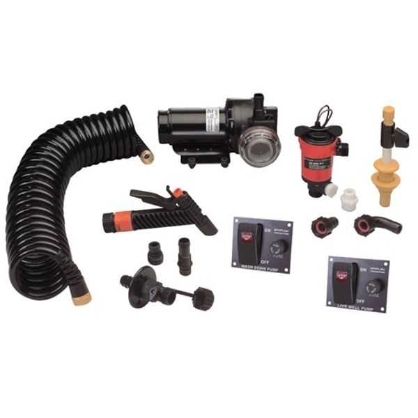 Johnson, Johnson Aquajet Pump Washdown Livewell Kit 12V