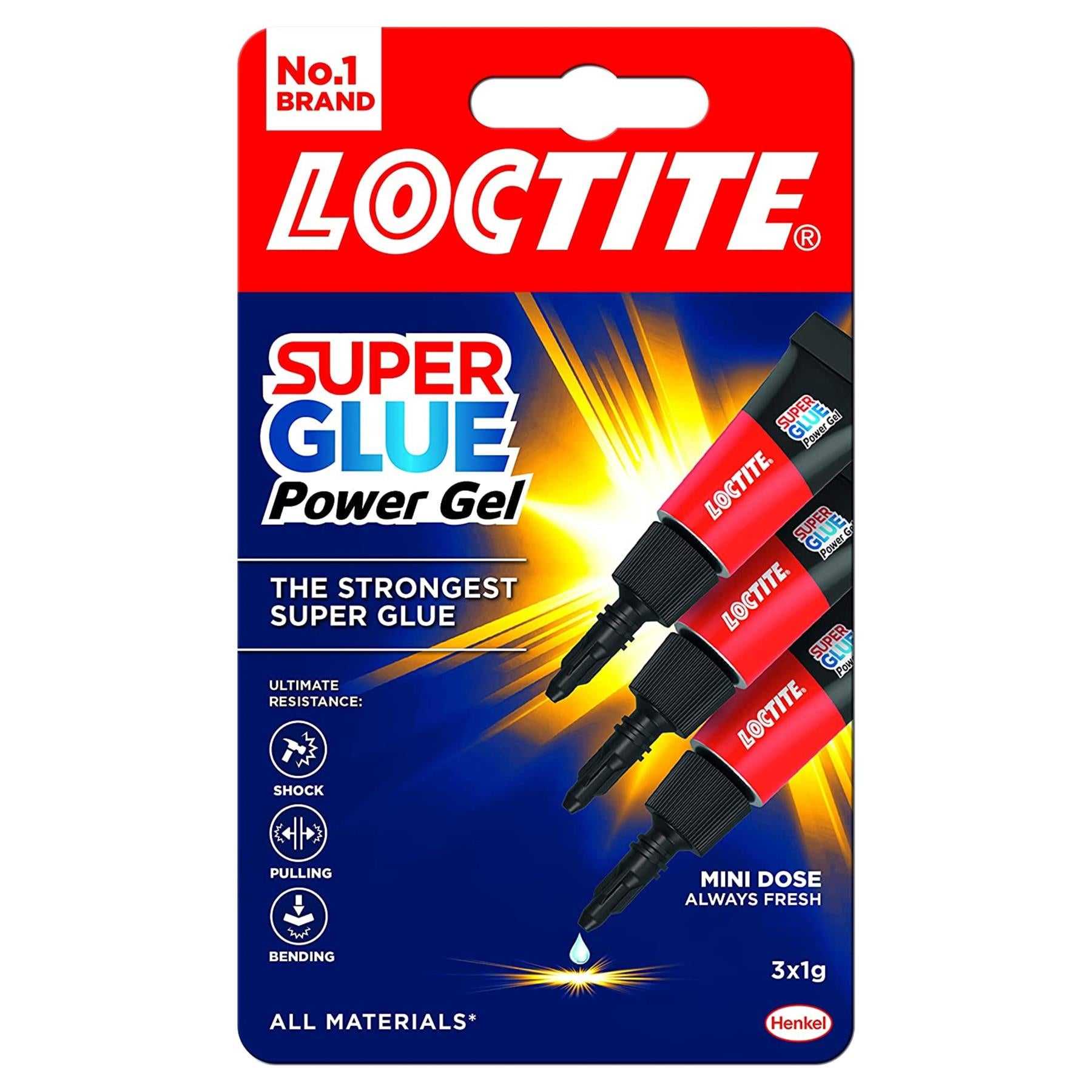 Loctite, Loctite Mini Trio Super Glue Power Gel 3 x 1g