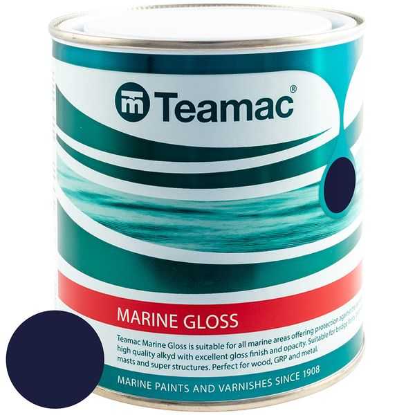 Teamac, Peinture brillante Bleu Oxford - 1L - BLEU OXFORD GLOSS