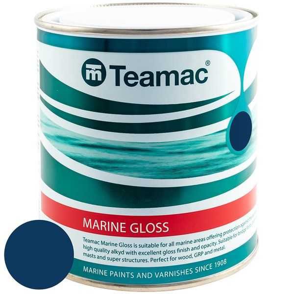 Teamac, Peinture brillante Bleu azur - 1L - BLEU AZURE 598 GLOSS