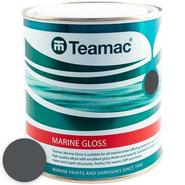 Teamac, Peinture brillante Gris foncé - 1L - GRIS FONCÉ 729 GLOSS