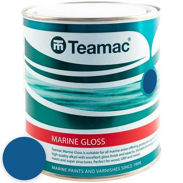 Teamac, Peinture brillante bleu régate - 1L - BLEU REGATTA 786