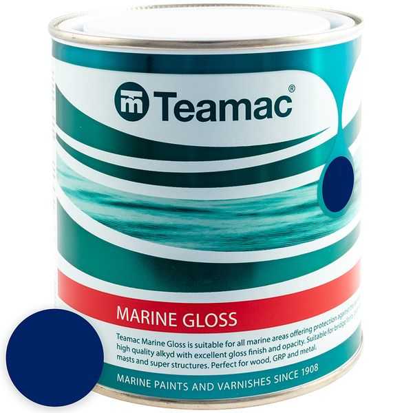 Teamac, Peinture brillante bleu royal - 1L - BLEU ROYAL 73 GLOSS