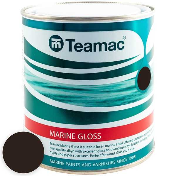 Teamac, Peinture brillante brun foncé - 1L - 911