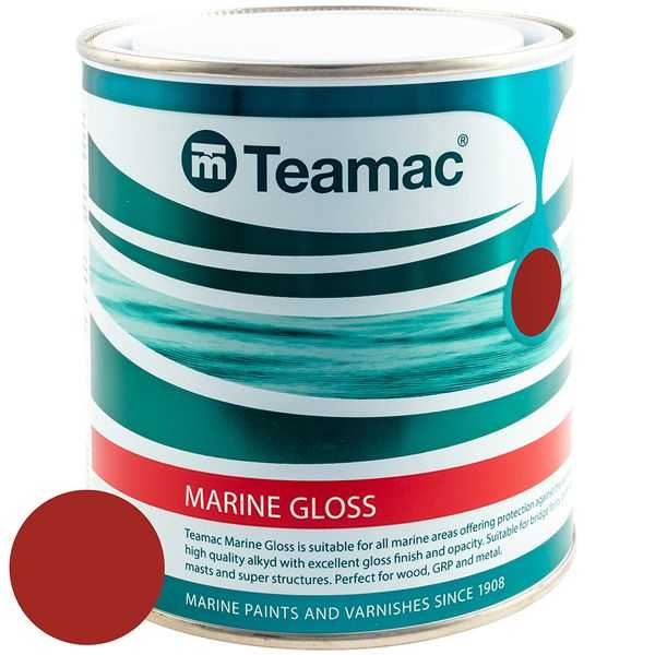 Teamac, Peinture brillante rouge signal - 1L - ROUGE SIGNAL 24 GLOSS